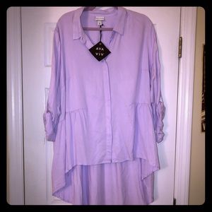 Ava & Viv| NWT| Lavender High Low Tunic